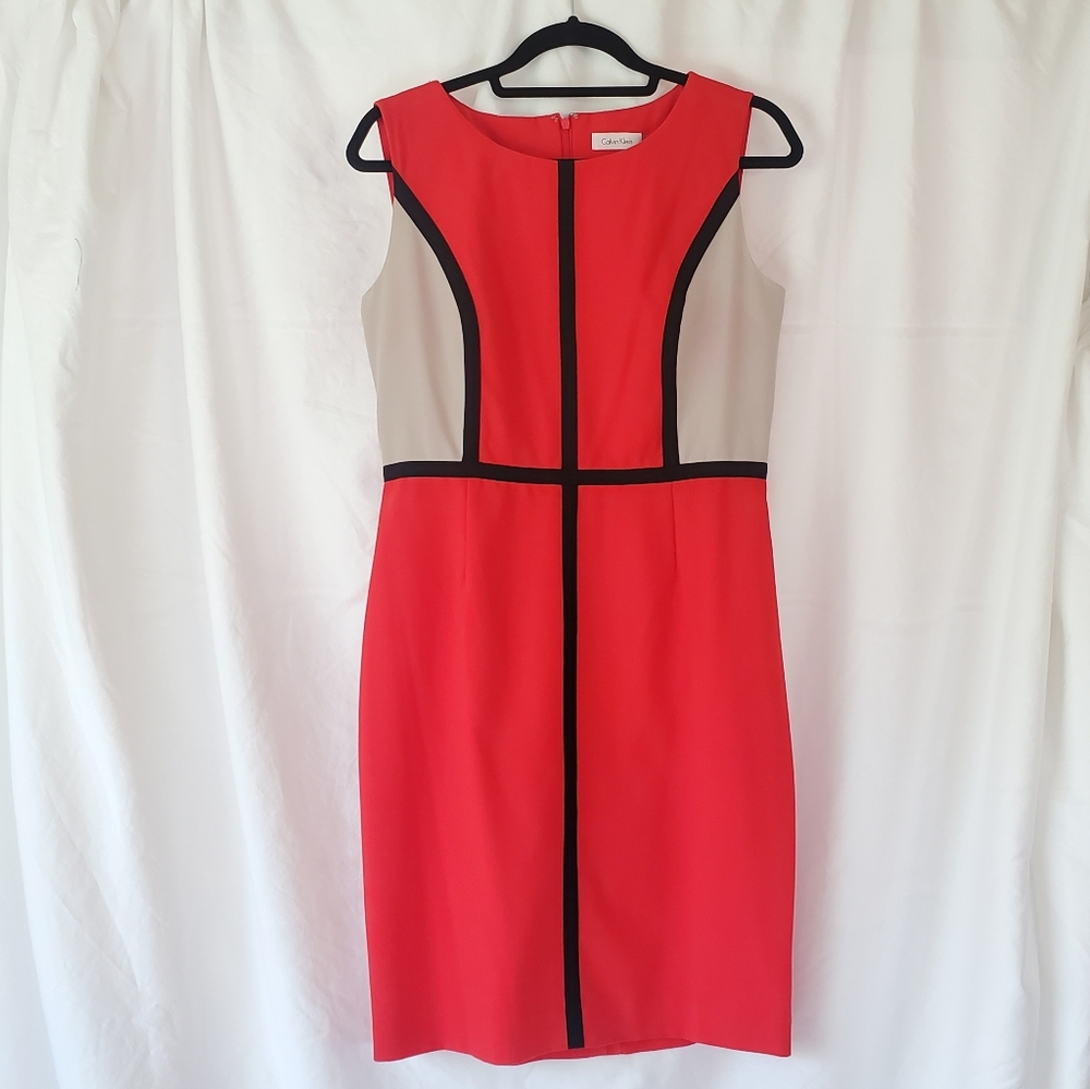 4/$25 Calvin Klein Colorblock Sheath Dress